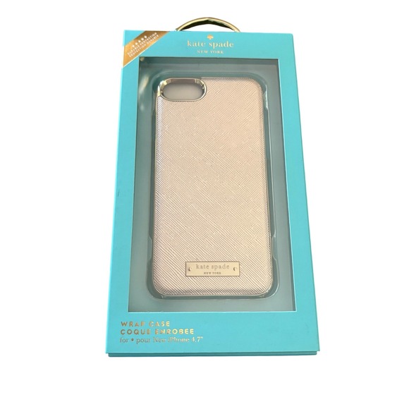 Kate Spade New York Rose Gold Wrap Case for iPhone 4.7 inch Phone 6, 7, 8 - Picture 1 of 7